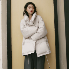 批发实拍 韩版ins宽松A字形保暖面包服棉袄 秋冬学生简约百搭棉服女潮