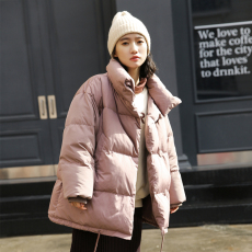 批发实拍 韩版ins宽松A字形保暖面包服棉袄 秋冬学生简约百搭棉服女潮