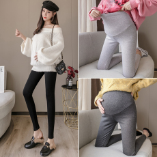 批发实拍新款孕妇裤打底裤春秋外穿纯棉时尚潮妈孕妇裤子小脚裤