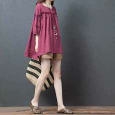 批发夏装新款2023<b class='q'>宽松</b>洋气大码女装纯色清新打底<b class='q'>衬衫</b>