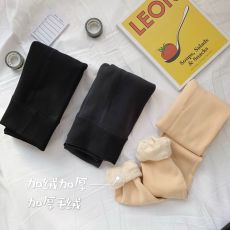 批发实拍实价秋冬女韩版修身显瘦加绒加厚保暖弹力打底裤外穿连袜踩袜