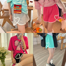 批发实价-官图 爱心辣妹<b class='q'>热裤</b>宽松休闲显瘦阔腿短裤女潮