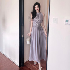 批发实拍法式超仙温柔风优雅性感垂感高级修显瘦v领<b class='q'>小礼服</b>雪纺连衣裙