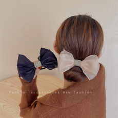 批发实拍韩版轻纱蝴蝶结头饰时尚高弹皮筋头绳少女绑发发饰