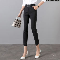 批发1901#实拍春夏新款西裤<b class='q'>女裤</b>宽松九分裤职业休闲长裤小脚修身9分裤