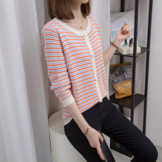 批发2026春秋新款洋气拼色长袖针织衫上衣<b class='q'>大码</b><b class='q'>女装</b>微胖mm显瘦宽松毛衣