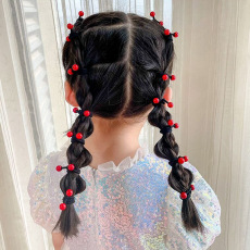 批发儿童发圈红豆发绳不伤发可爱皮套女童网红头绳公主橡皮筋