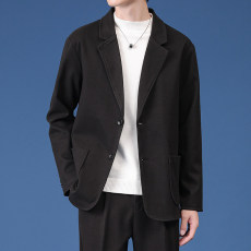批发ins休闲毛呢西服男韩版<b class='q'>潮</b>流痞帅气小西装上衣港风<b class='q'>潮</b>牌单西外套