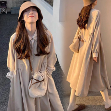 批发<b class='q'>大码</b><b class='q'>女装</b>2026新款时尚款春秋款长裙网红宽松孕妇纯色A版连衣裙女