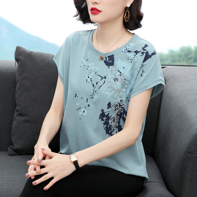 MY426#  新款韩版宽松绳绣大码女装T恤女裝貨源服裝批發