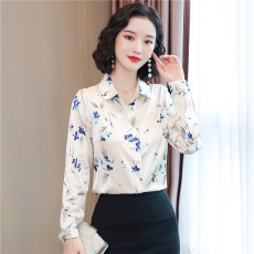 批发<b class='q'>真丝</b>缎面桑蚕丝上衣<b class='q'>衬衫</b>女2025秋季新款女装高端<b class='q'>真丝</b>气质长袖小衫