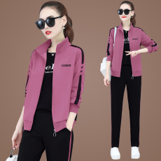 批发中老年运动套装女春<b class='q'>秋</b>2022新款休闲三件套上衣夏中年妈妈<b class='q'>秋</b>装外套