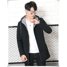 批发春秋新款男士外套韩版修身夹克男装港风休闲帅气中长款风衣<b class='q'>时尚</b>潮