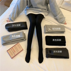 批发实拍不减~秋冬加绒加厚防寒保暖踩脚打底裤修身连体裤<b class='q'>女</b>袜裤