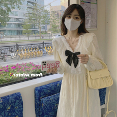 批发~<b class='q'>孕妇</b><b class='q'>春秋</b>季连衣裙蝴蝶结蕾丝<b class='q'>大码</b>连衣裙