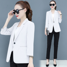 批发薄款西装外套女2025春夏季新款韩版垂感休闲爆款<b class='q'>雪纺</b>小西服上衣