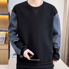 批发男款卫衣春秋新款时尚潮流宽松休闲长袖圆领打底衫ins潮牌韩版