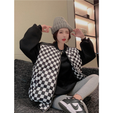 批发棉衣马甲女冬季新款<b class='q'>棋盘</b><b class='q'>格</b>子保暖棉服背心