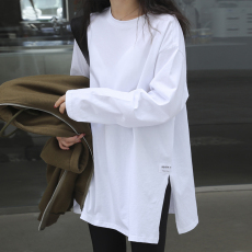 批发高级感长袖卫衣内搭<b class='q'>打底衫</b>中长款长袖t恤早春秋冬季宽松<b class='q'>大码</b>上衣
