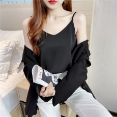 批发<b class='q'>吊带</b><b class='q'>背心</b>女2024夏V领外穿<b class='q'>双层</b>打底衫内搭宽松显瘦<b class='q'>雪纺</b><b class='q'>上衣</b>