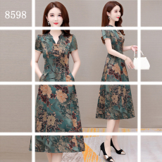 批发改良旗袍连衣裙女<b class='q'>夏</b>2022新款气质名媛洋气中年妈妈高端大码裙