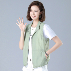 批发春秋薄款马甲女<b class='q'>大码</b>宽松外穿背心2026新款休闲透气马夹中年妈妈装