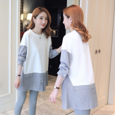 批发实拍 2025孕妇春秋装新款上衣长袖宽松经典百搭孕妇t恤连衣裙