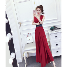 批发实拍2026夏时尚气质很仙气质网红收腰开叉阔腿<b class='q'>连体裤</b>