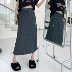 批发实拍实价 爆款设计感可拆卸两穿拉链半裙