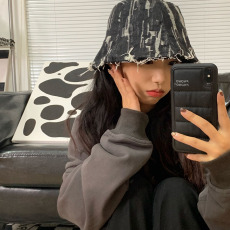 批发做破旧牛仔渔夫帽平顶盆帽个性<b class='q'>街头</b>潮流嘻哈男女