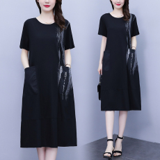 批发实拍2026新款气质<b class='q'>连衣裙</b>胖MM女装夏季<b class='q'>时尚</b>洋气大码宽松裙子夏装