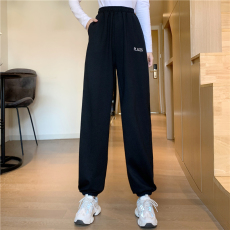 批发实价-实拍65/35鱼鳞 春季新款宽松束脚休闲裤女卫裤