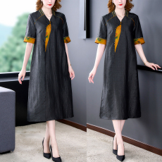 批发2025新款重磅真丝<b class='q'>连衣裙</b>香云纱女装<b class='q'>正品</b>桑蚕丝高端妈妈装