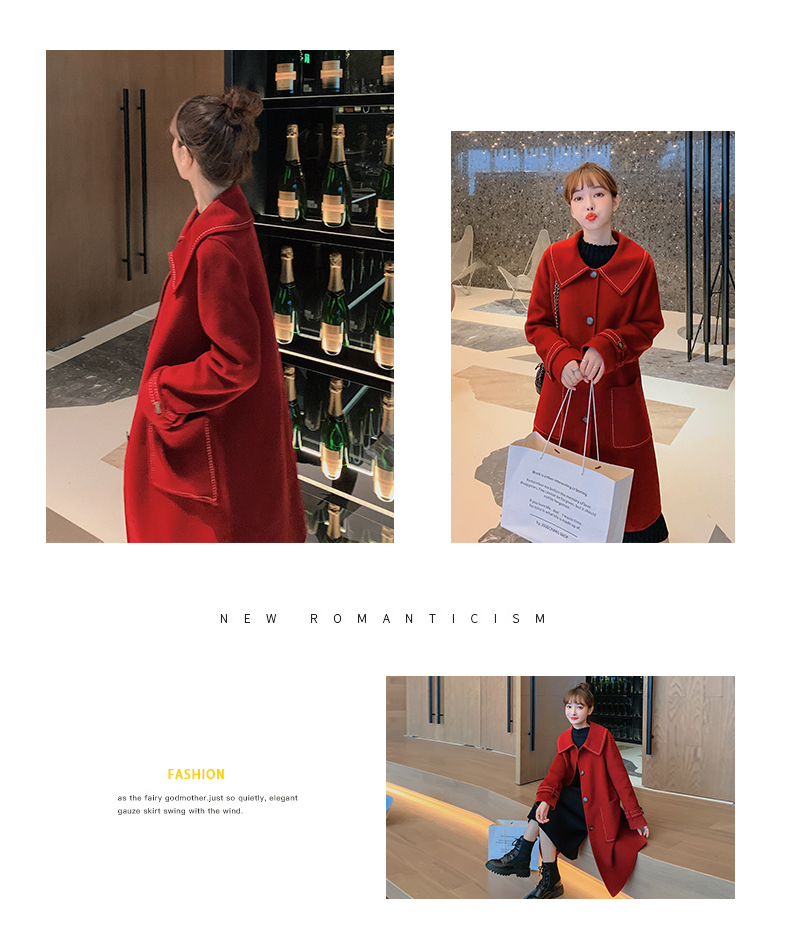 fragrant shadow double-sided for women, 2020 autumn and winter new medium long red woolen coat_voghion.com