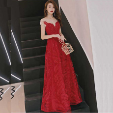 批发宴会敬酒服2019夏季新款气质高贵优雅显瘦晚<b class='q'>礼服</b>裙结婚<b class='q'>伴娘</b>连衣裙
