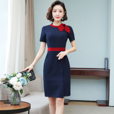 批发工装连衣裙女修身<b class='q'>珠宝</b>店工作服空姐制服美容院前台<b class='q'>中长款</b>
