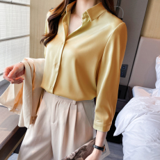 批发实拍法式七分袖<b class='q'>衬衫</b>女夏季2026新款纯色<b class='q'>职业</b>气质<b class='q'>衬衣</b>面试正装上衣