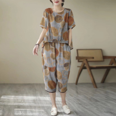 批发官图<b class='q'>哈伦</b><b class='q'>裤</b>套装女神范夏装2026年新款女装大码休闲亚麻裙<b class='q'>裤</b>两件套