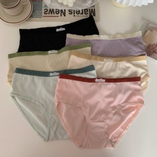 批发实价实拍 粉雾色温柔少女纯棉<b class='q'>内裤</b><b class='q'>女士内衣</b>纯欲三条装组合