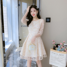 批发晚礼服2022新款优雅宴会气质高贵小个子<b class='q'>伴娘</b>连衣裙女年会短款