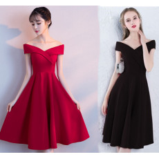 批发新款2021新款新娘<b class='q'>孕妇</b><b class='q'>敬酒</b>服高腰大码遮肚一字肩礼服裙日常连衣裙