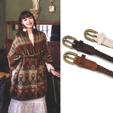 批发实拍 好质量 复古做旧细腰带百搭编织针扣女士皮带三色