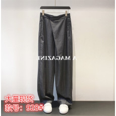 批发时髦气场大女主裤 J口垂阔羊毛斜扣设计 超高腰长腿精西裤