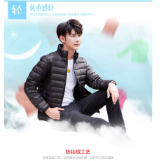 批发男士羽绒服男款压缩轻薄立领羽绒服新款冬季男装90绒夹克时尚外套