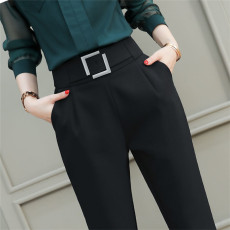 批发5205#200斤可穿垂感职业西装裤女哈伦裤女休闲裤小直筒烟管<b class='q'>女裤</b>子