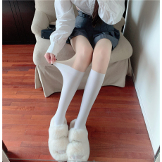 批发实拍实价~白色纯欲半筒袜<b class='q'>拼接</b>假小腿袜辣妹甜酷JK连裤袜黑丝中筒