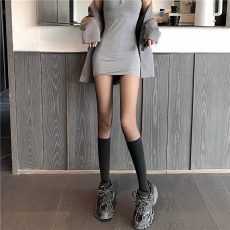 批发实拍实价~黑丝<b class='q'>拼接</b>假中筒<b class='q'>丝袜</b>JK学院美肤小腿袜打底连裤袜子