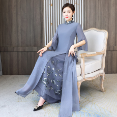 批发2026妈妈装<b class='q'>长款</b>中国风改良版<b class='q'>旗袍</b>连衣裙女春夏显瘦气质减龄高端