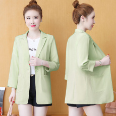 批发2026新款薄款设计感气质小西装<b class='q'>外套</b>春夏装胖mm显瘦上衣加大码<b class='q'>女装</b>