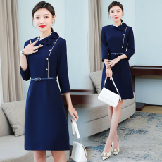 批发职业连衣裙气质女神范时尚高级感通勤工作服<b class='q'>珠宝</b>店导购美容院工装